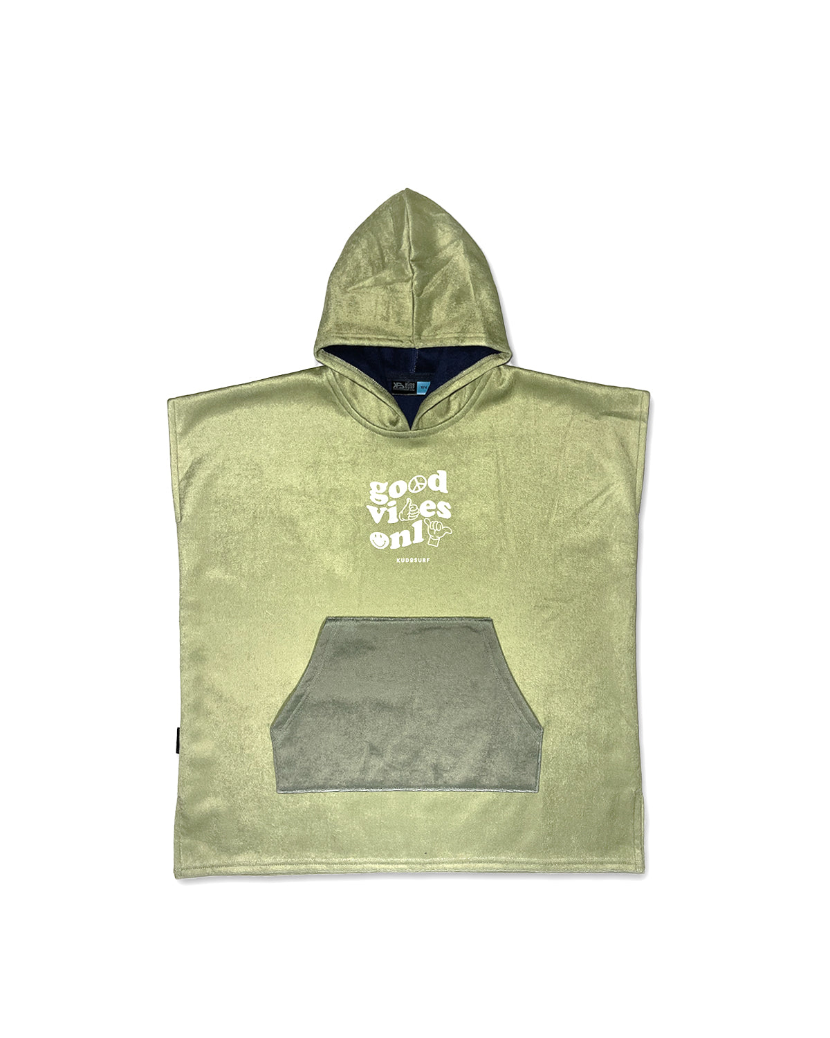 KS Kid's Hooded Towel Poncho - Seaweed Green - Front