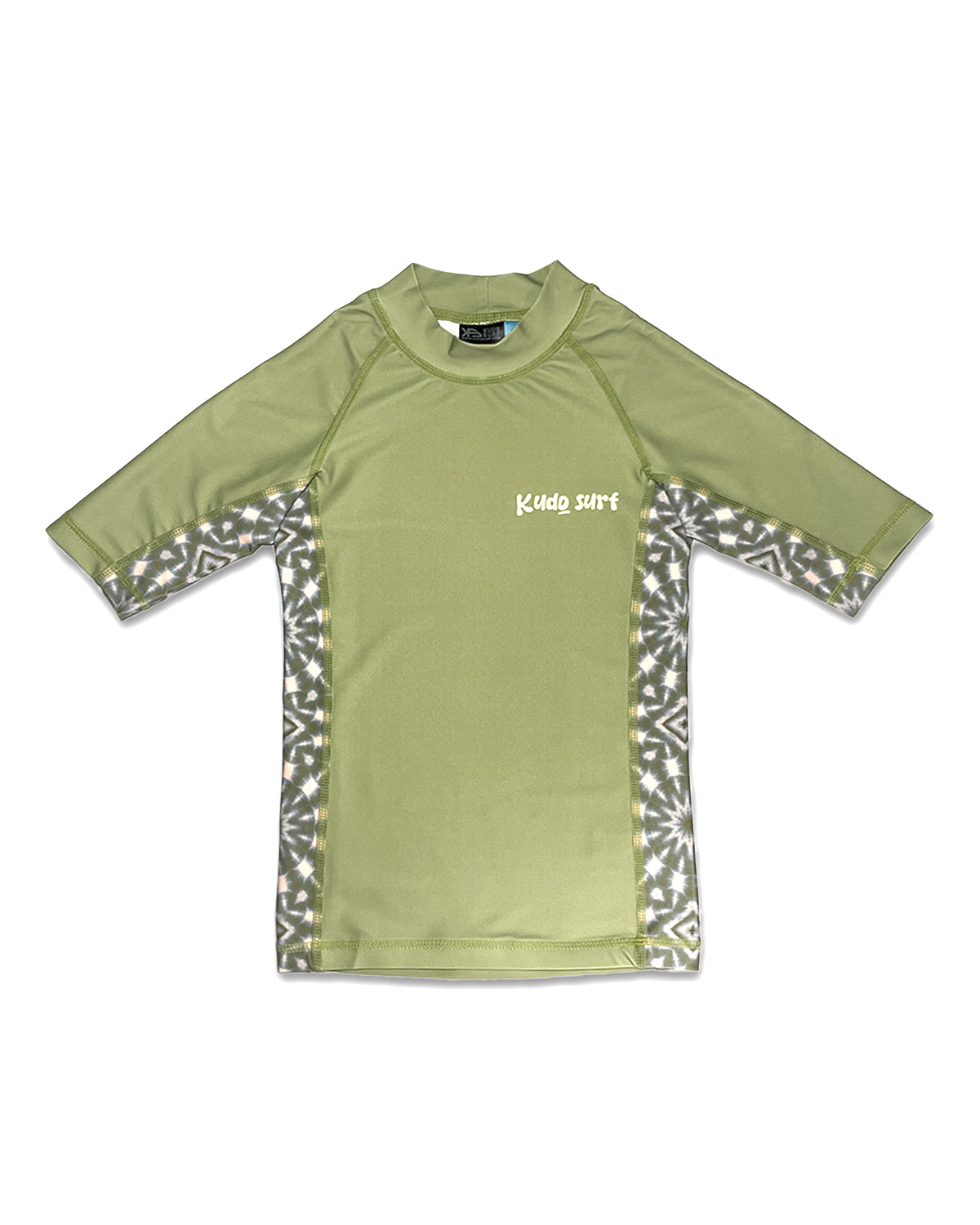 KS Kid's Lil Ripper Shortsleeve Rashie- Seaweed Green - Front