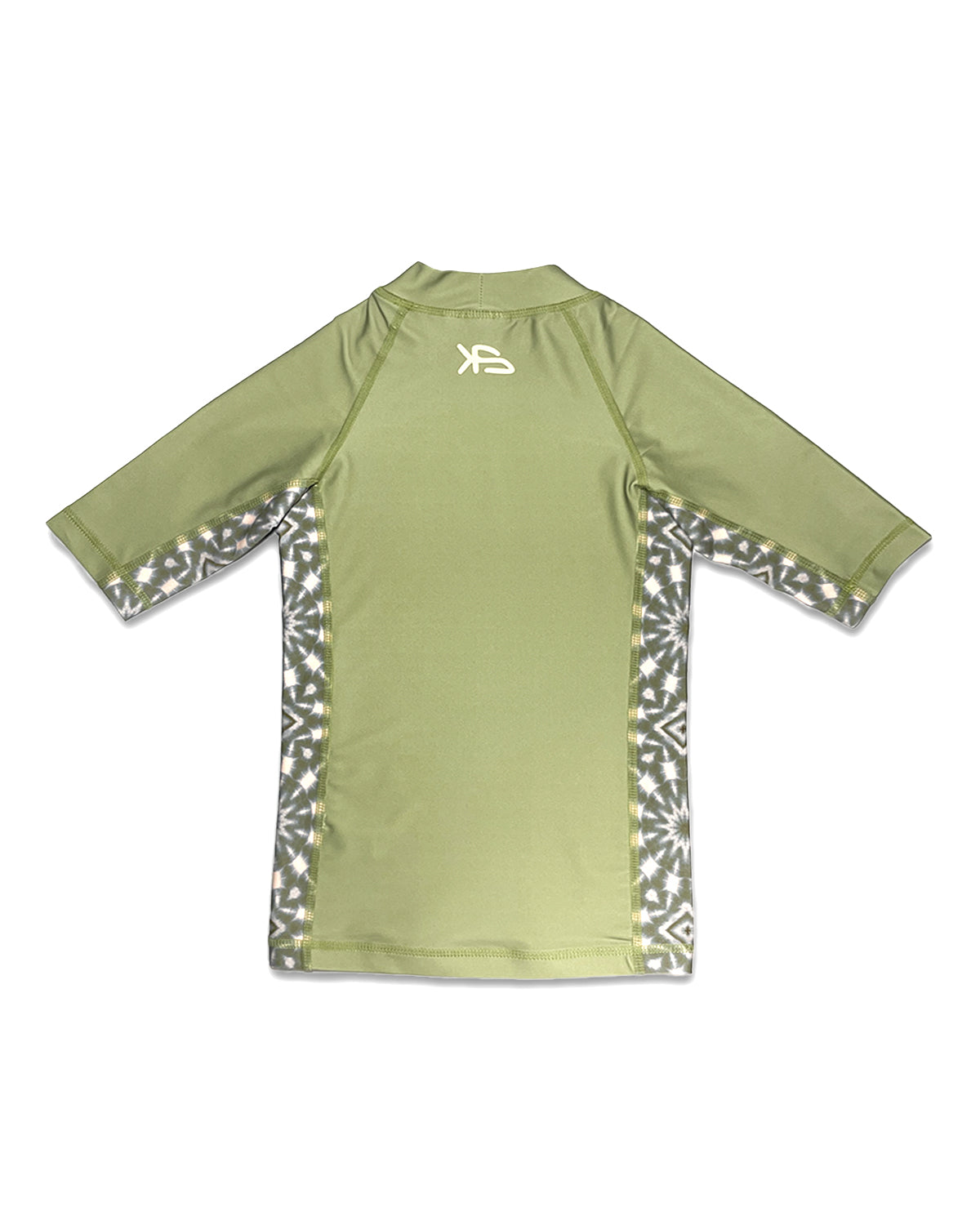 KS Kid's Lil Ripper Shortsleeve Rashie- Seaweed Green - Back