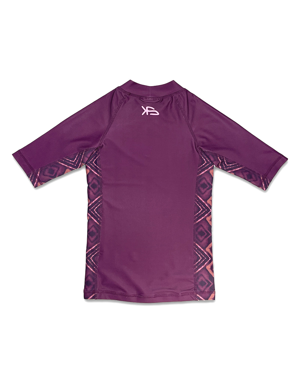 KS Kid's Lil Ripper Shortsleeve Rashie - Fuchsia Purple - Back