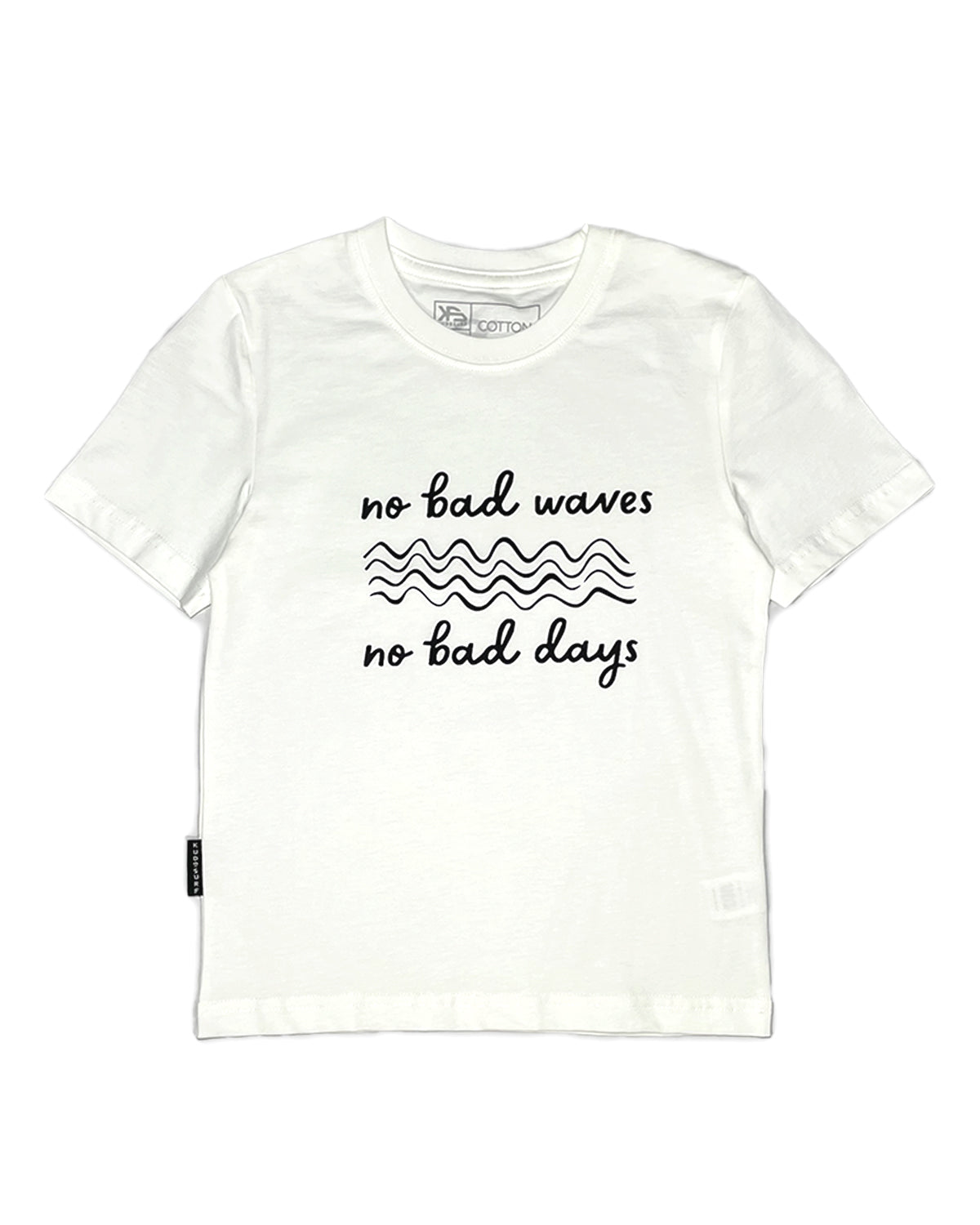 KS Kid's No Bad Days Short Sleeve Shirt - Bone White - Front