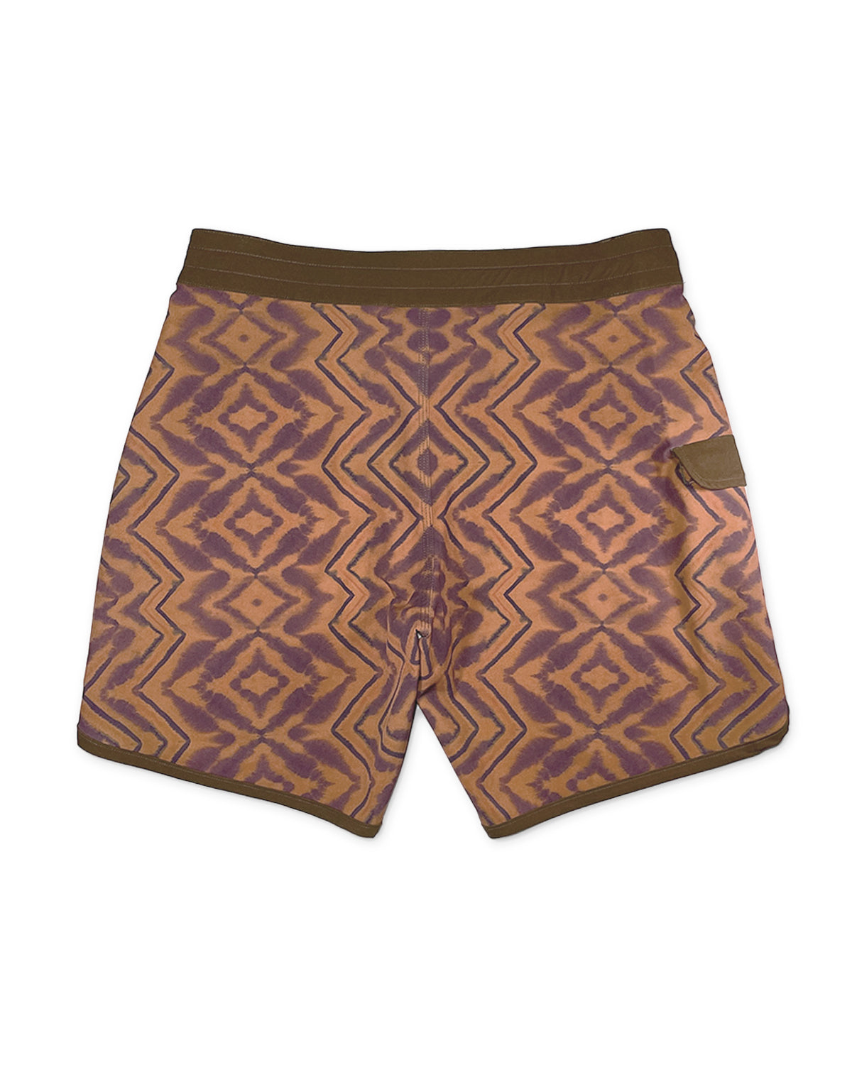 KS Men's Hypno Amber Tie Waist Boardshorts - Brown - Back