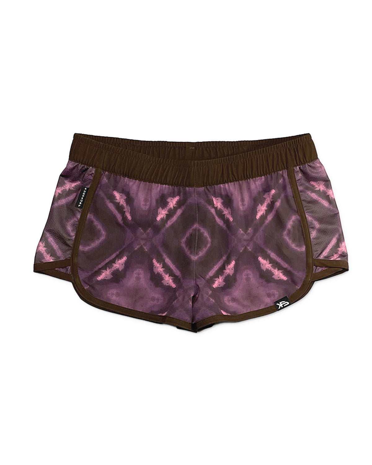 KS Women's Mirage Elastic Waist Swim Shorts - Plum Purple - Front