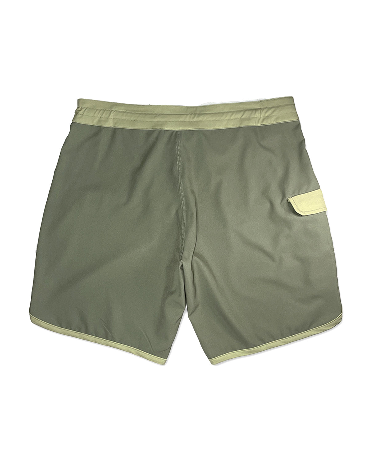 KS Men's No Bad Days Tie Waist Boardshorts - Sage Green - Back