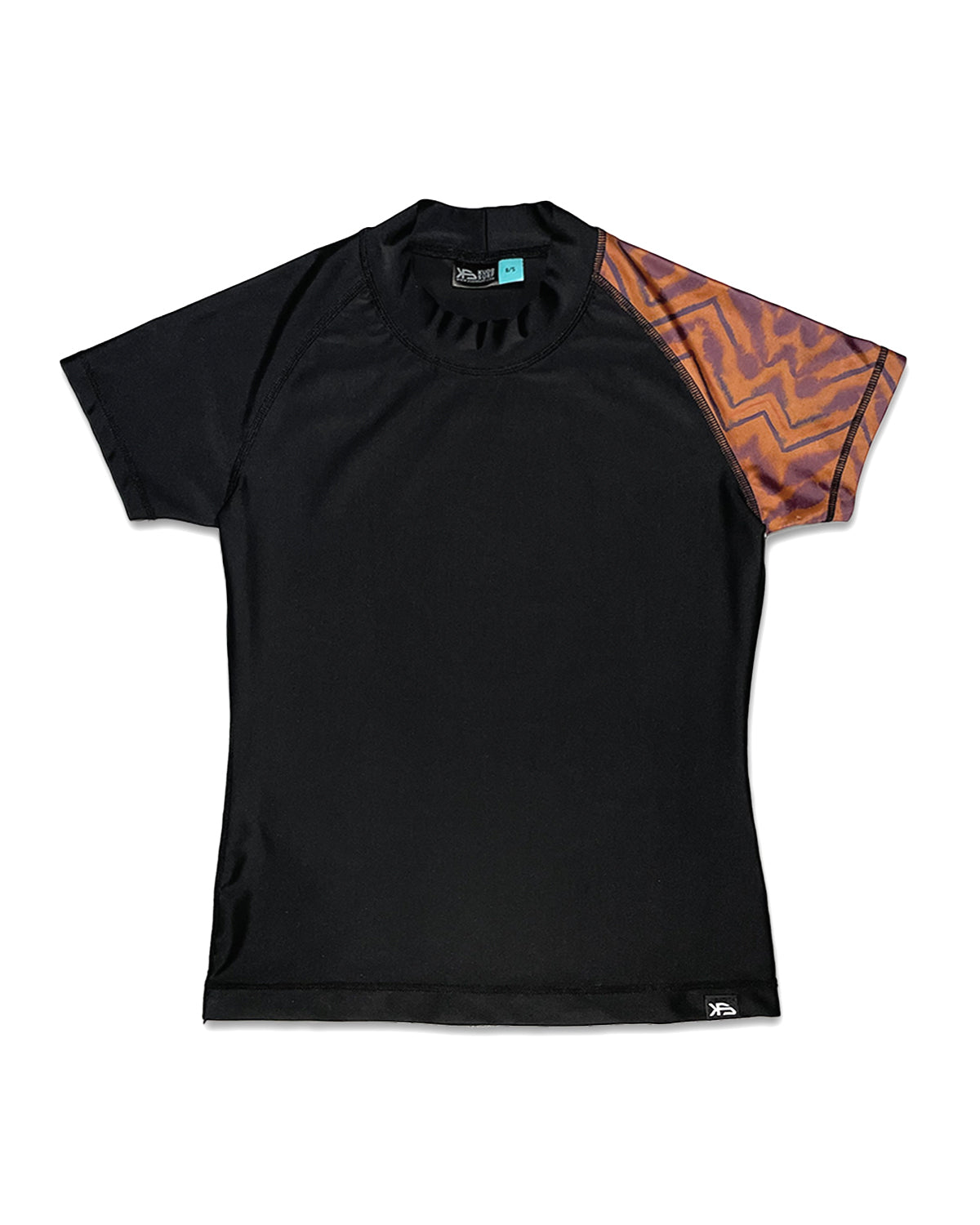 KS Women's Tanya Short Sleeve Rashie - Tan Brown - Front