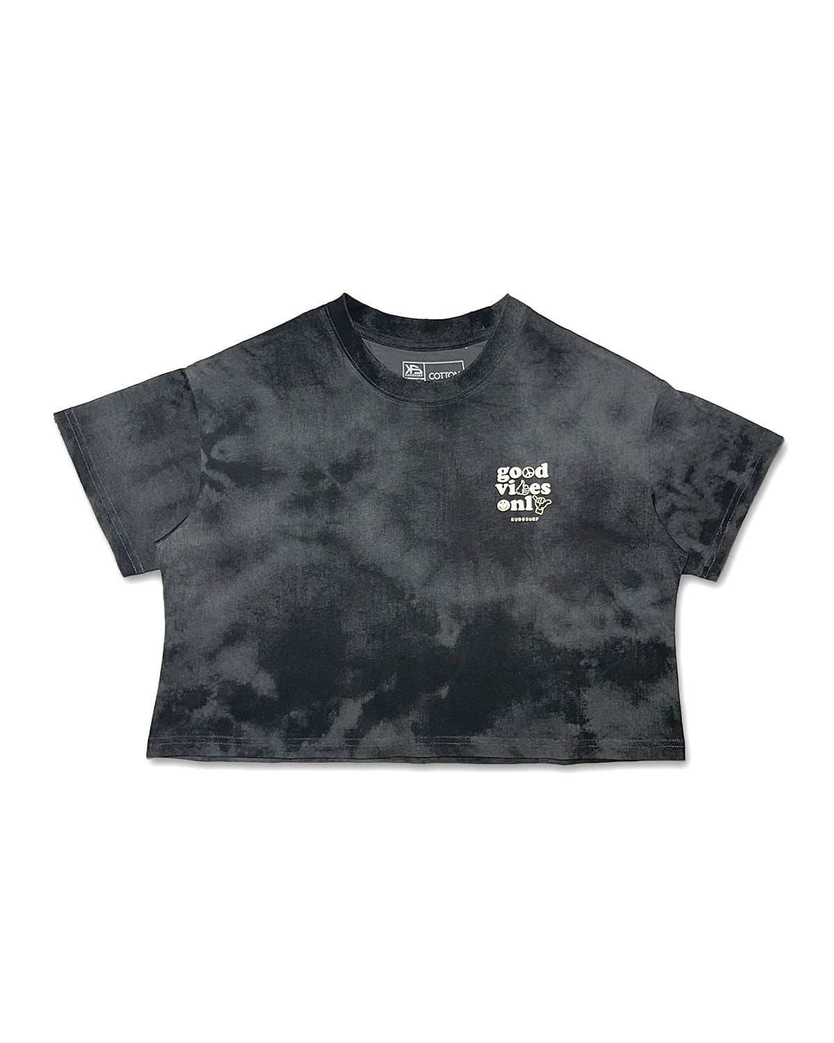 KS Women's No Bad Days Tie Dye Shirt - Blue & Black - Front