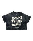 KS Women's No Bad Days Tie Dye Shirt - Blue & Black - Back