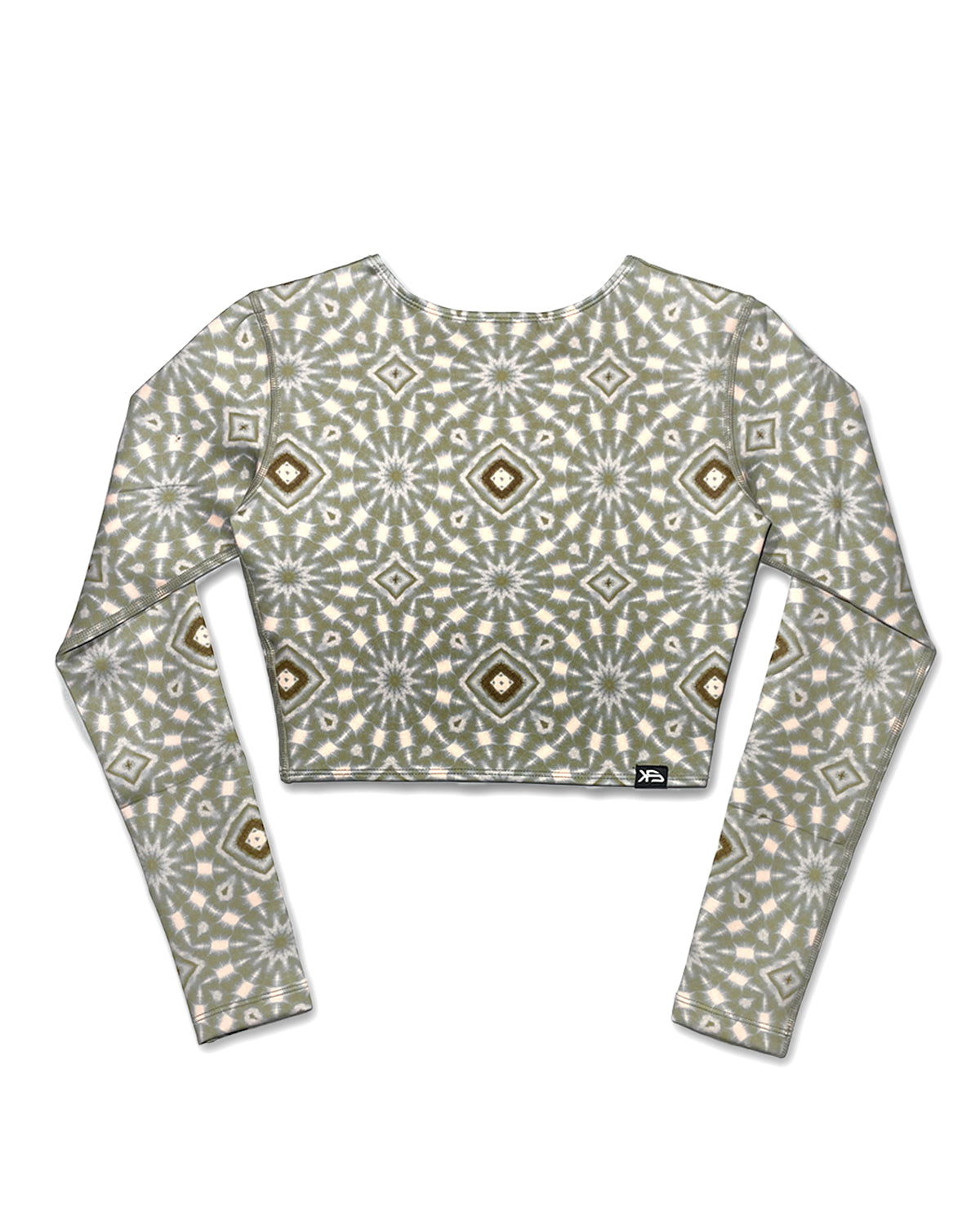 KS Women's Maris Long Sleeve Crop Rash Guard - Seaweed Green - Back