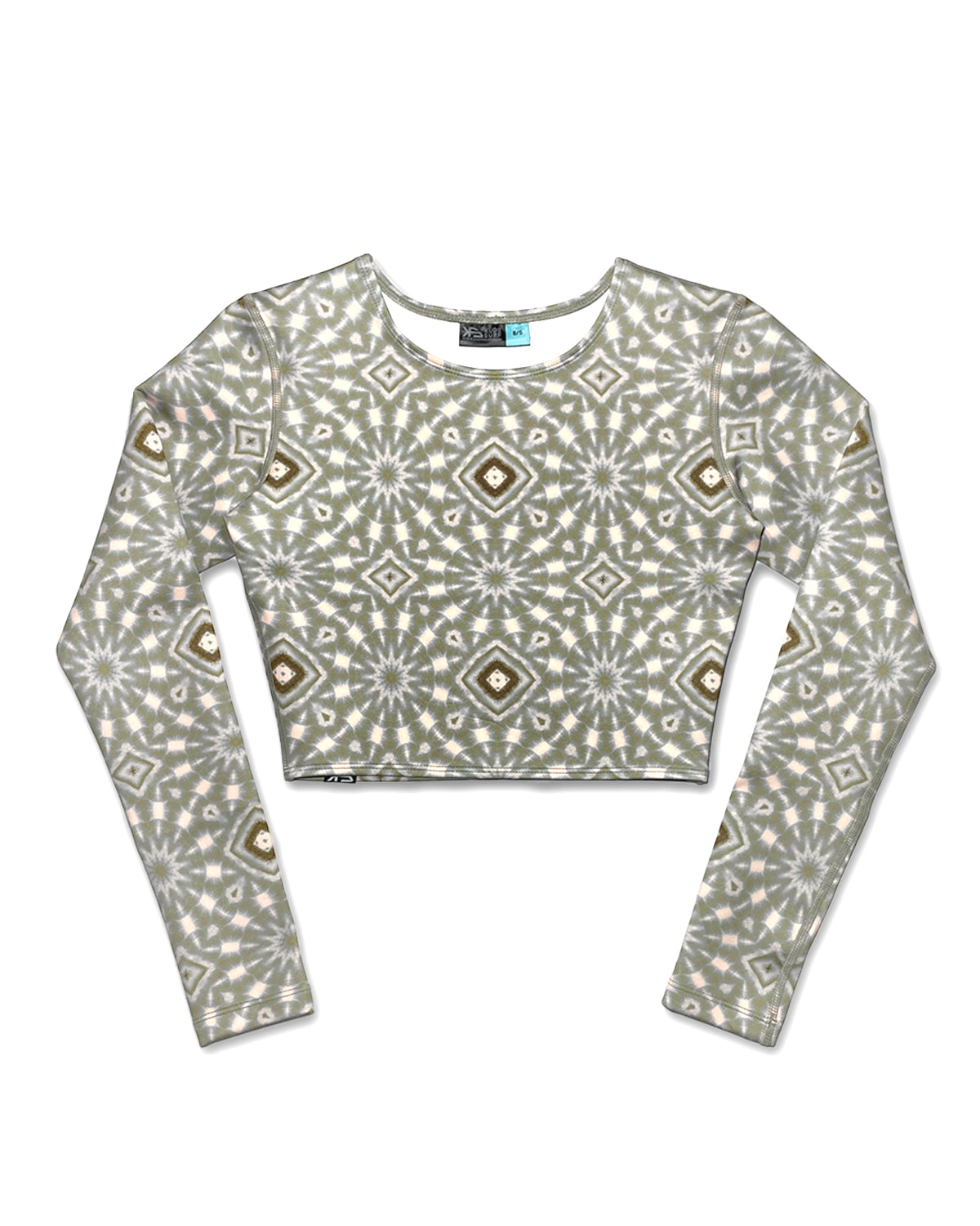 KS Women's Maris Long Sleeve Crop Rash Guard - Seaweed Green - Front