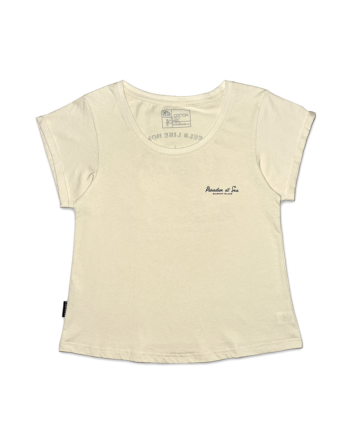 KS Women's Paradise At Sea Graphic Tee - Cream- Front