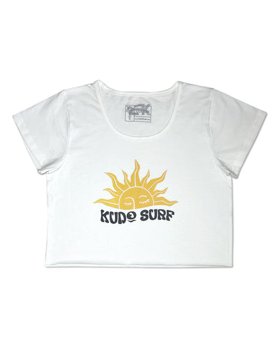 KS After The Storm Crop Top Womens Tee (White)