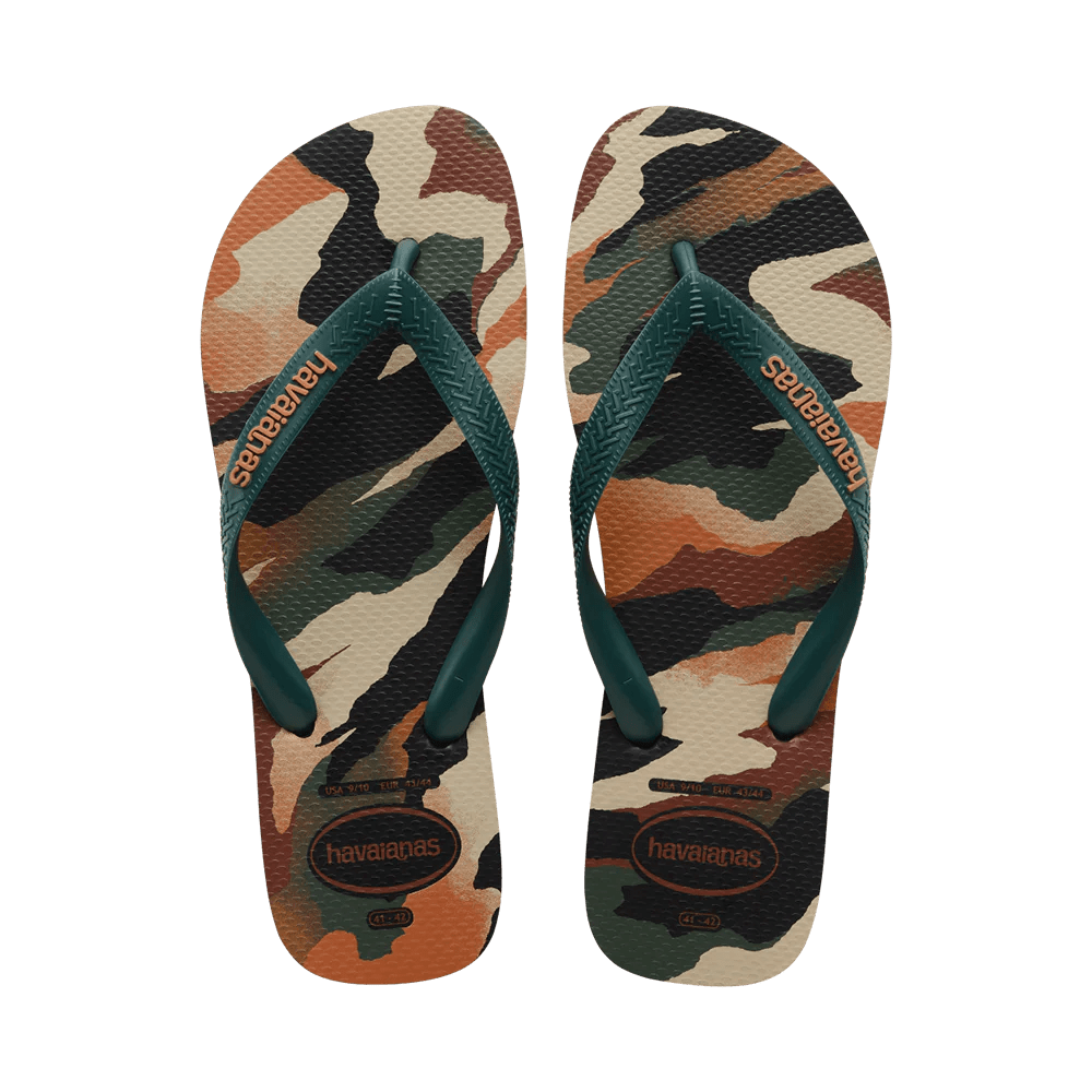 Havaianas Unisex Top Camu Flip Flops (Pantanal Green/Black) - KS Boardriders Surf Shop
