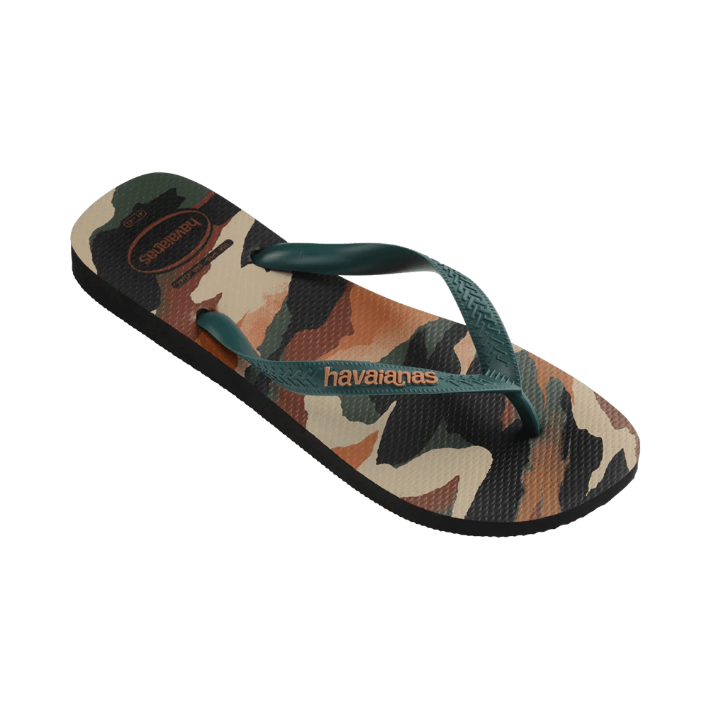 Havaianas Unisex Top Camu Flip Flops (Pantanal Green/Black) - KS Boardriders Surf Shop