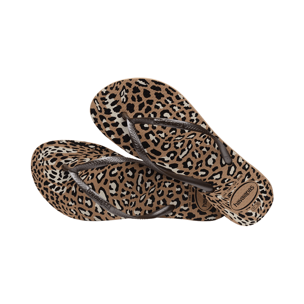 Havaianas Womens Slim Animals Flip Flops Rose Gold Cafe KS Boardriders Surf Shop
