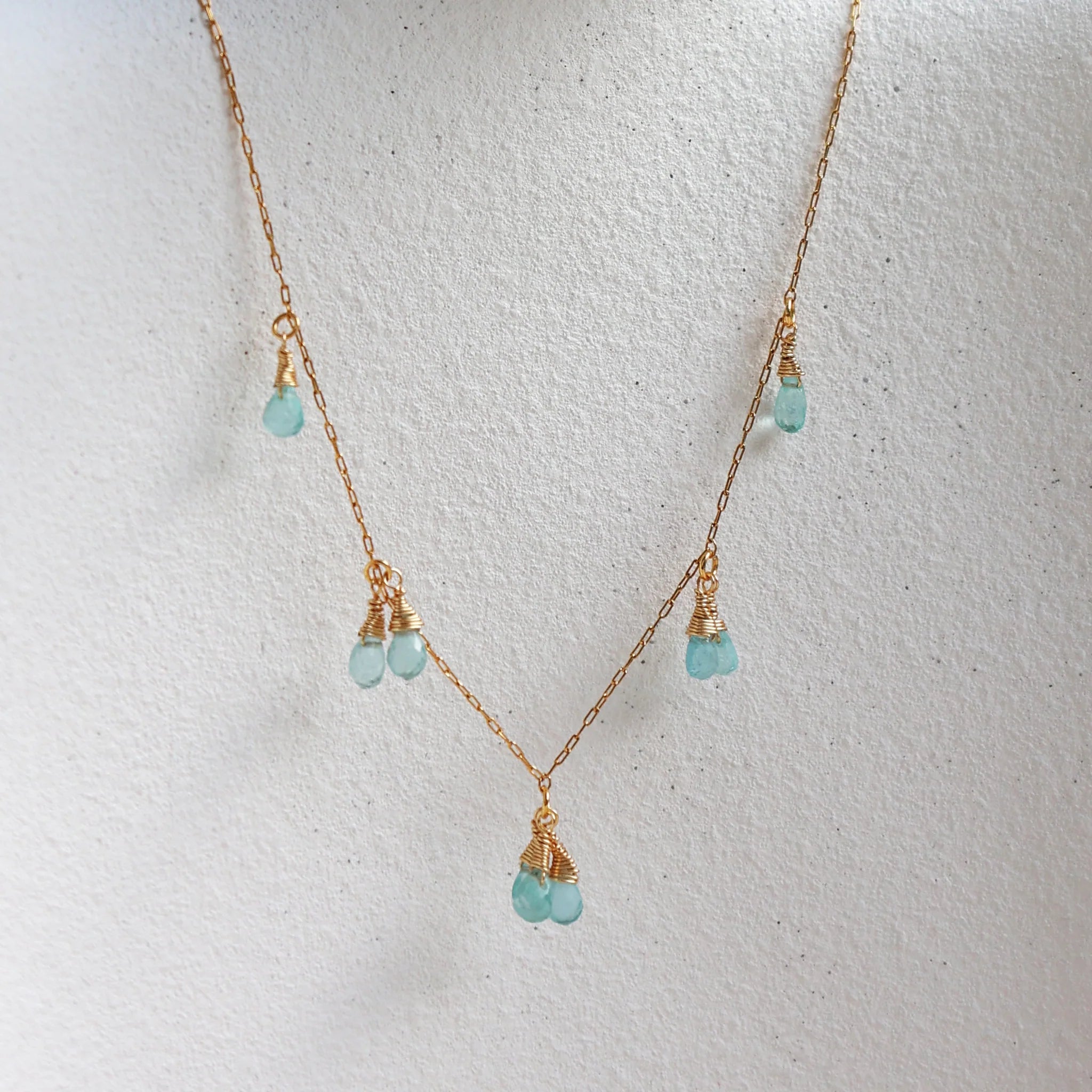 Isla PH Kailani Aquamarine Drops Necklace - KS Boardriders Surf Shop