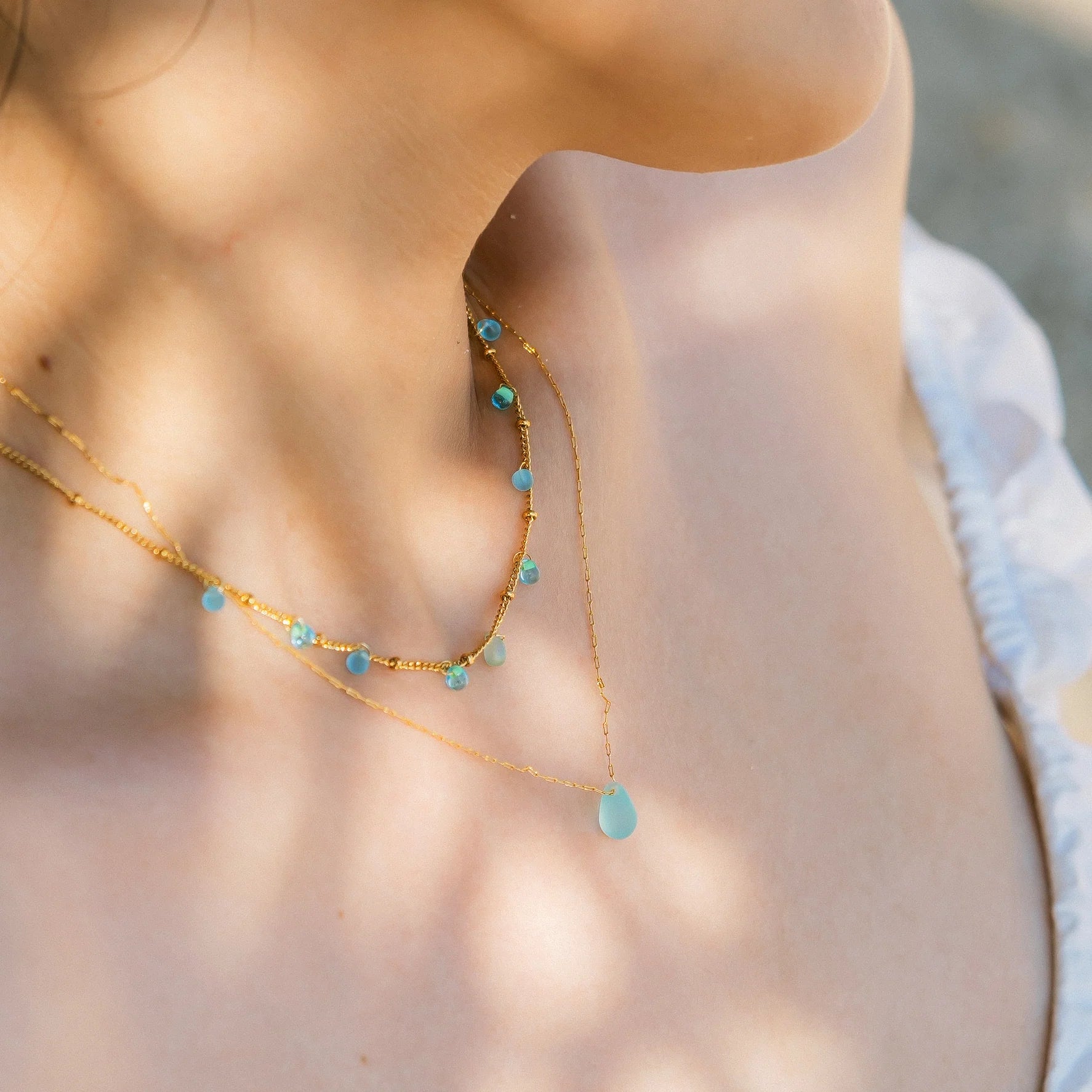 Isla PH Shui Mixed Mini Glass Charm Anklet Ocean Blue) - KS Boardriders Surf Shop