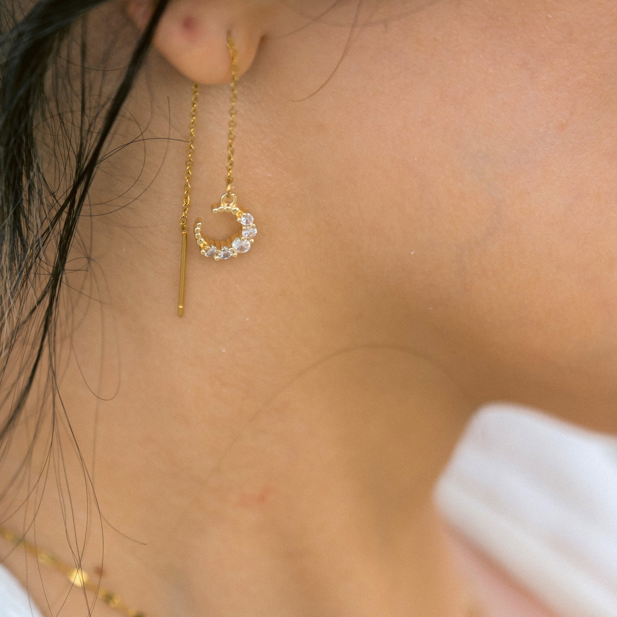 Isla PH Sunset Moon Thread - through Earrings - KS Boardriders Surf Shop