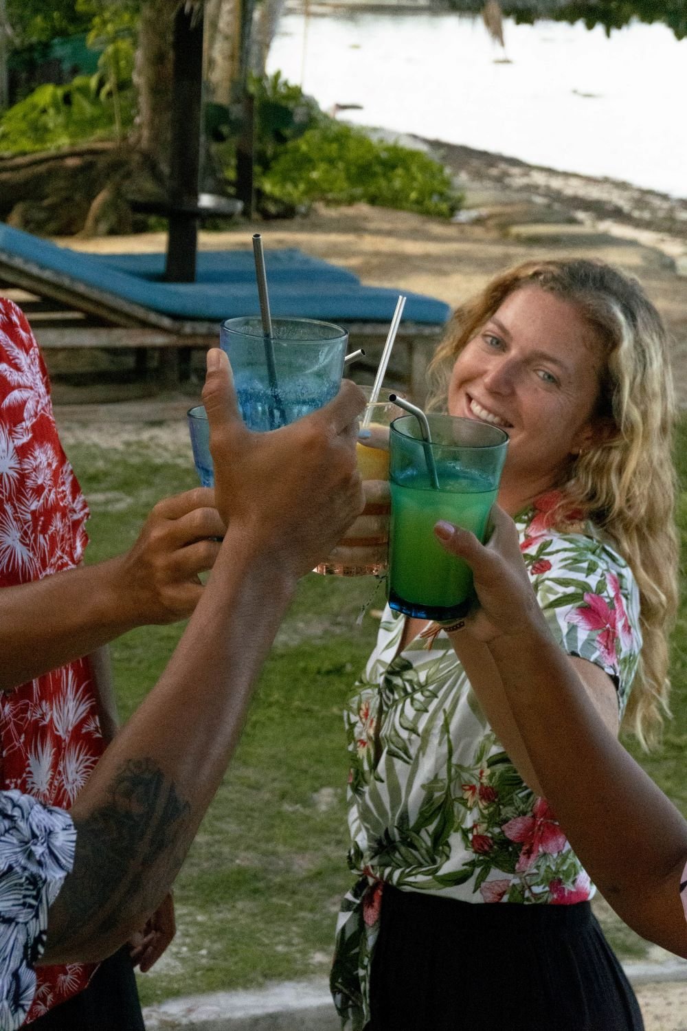 KS Leilani Womens Top (White/Green) - KS Boardriders Surf Shop