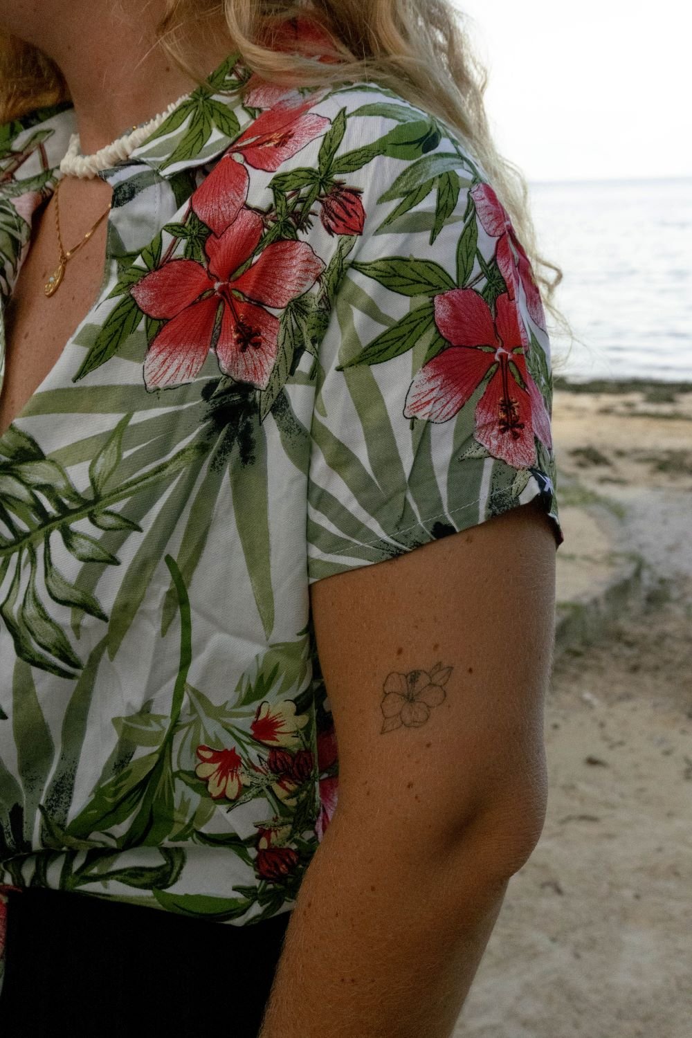 KS Leilani Womens Top (White/Green) - KS Boardriders Surf Shop