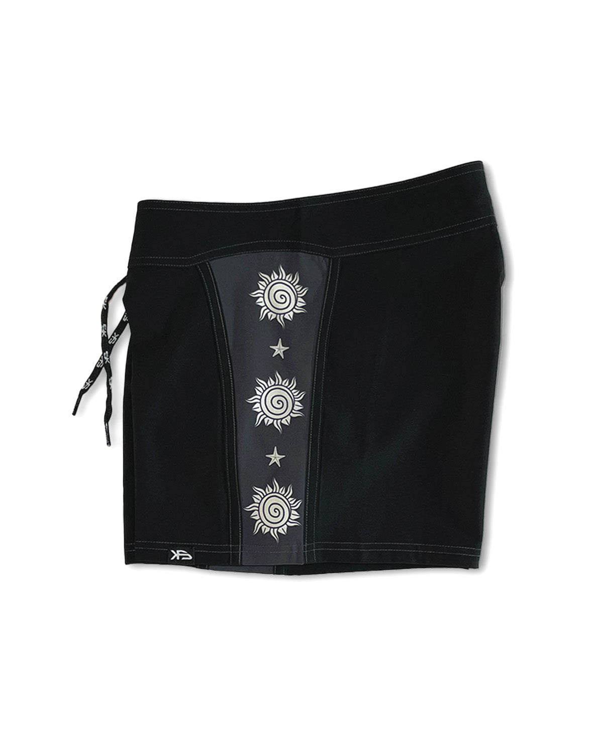 Piso X KS Women's Aurora Fixed Waist Boardshorts - Black - Side View