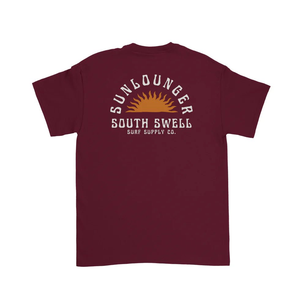 South Swell Sunlounger Mens Tee (Maroon) - KS Boardriders Surf Shop