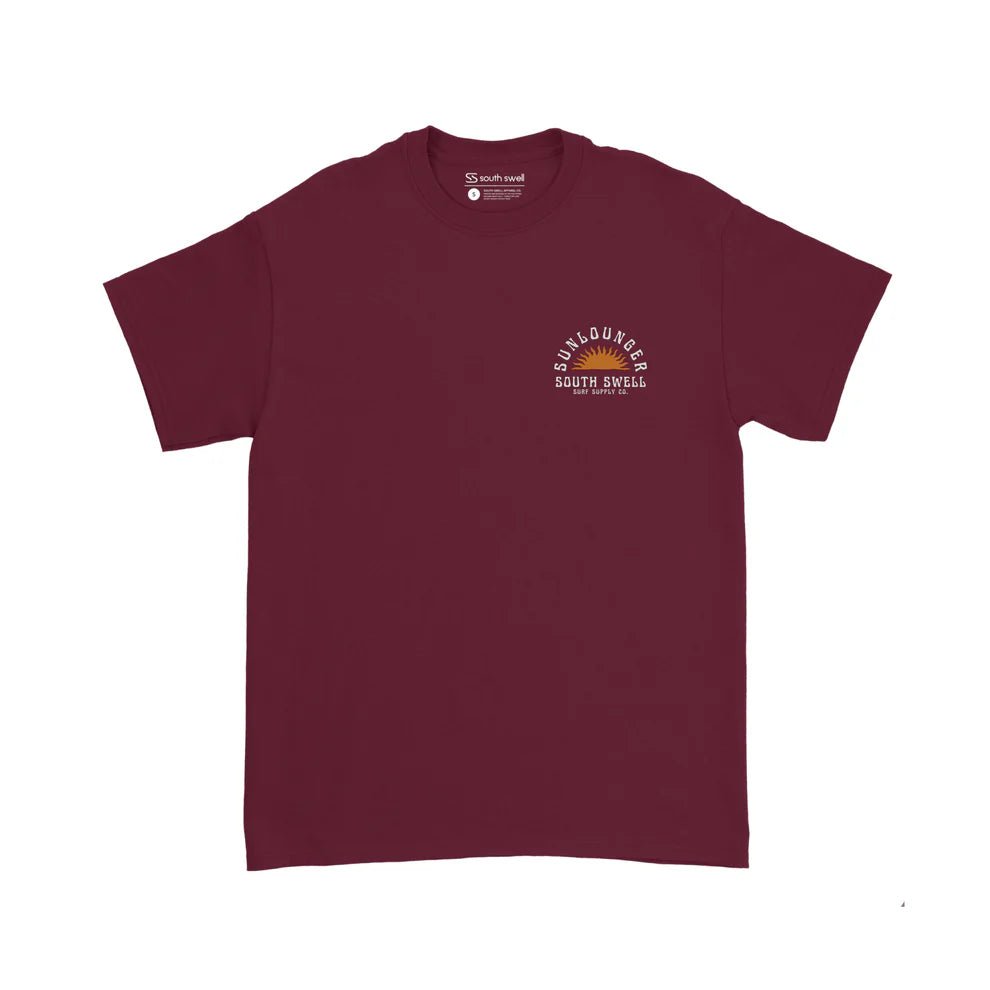 South Swell Sunlounger Mens Tee (Maroon) - KS Boardriders Surf Shop