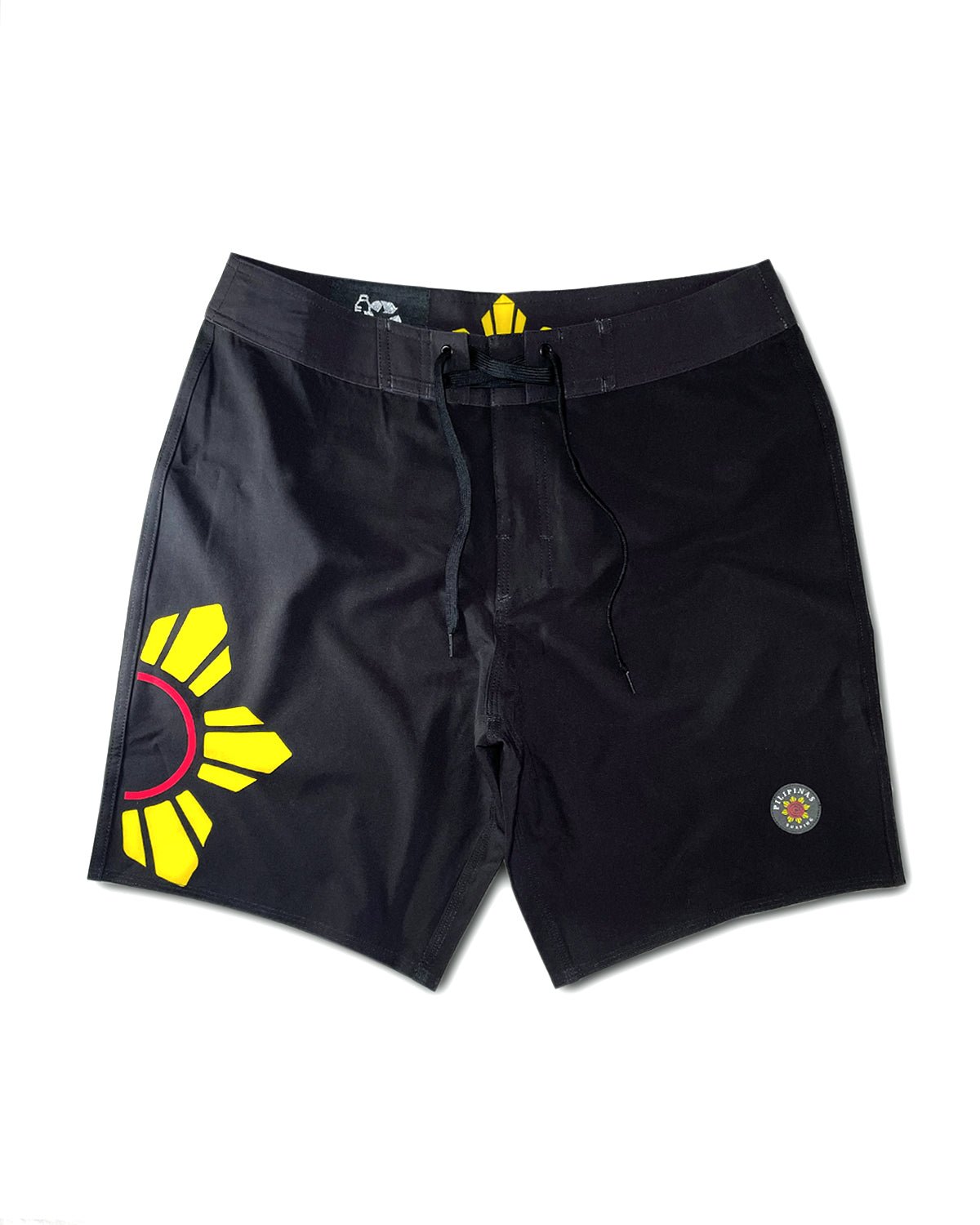 UPSA Pilipinas Surfing Range Leonardo Men's Board Shorts (Black Sun on Front) - KS Boardriders Surf Shop