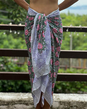 Load image into Gallery viewer, Coral Sunset Sarongs (Green/Pink Rose) - KS Boardriders Surf Shop