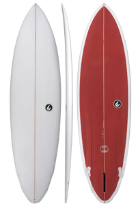 ECS 7'6 Single Forries (White/Red) - KS Boardriders Surf Shop