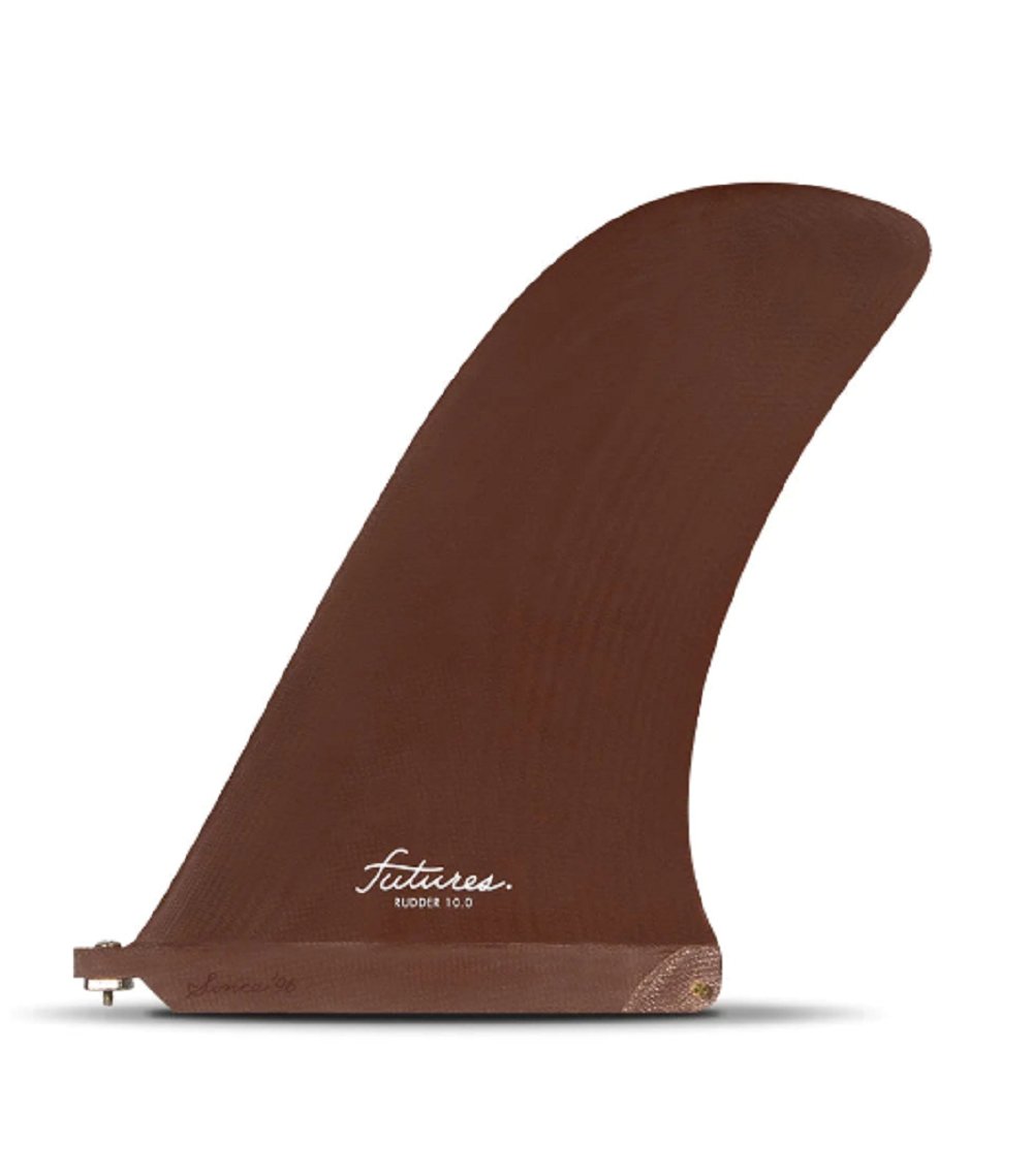 Futures Rudder 10.0 Fiberglass Single Fin (Maroon) - KS Boardriders Surf Shop