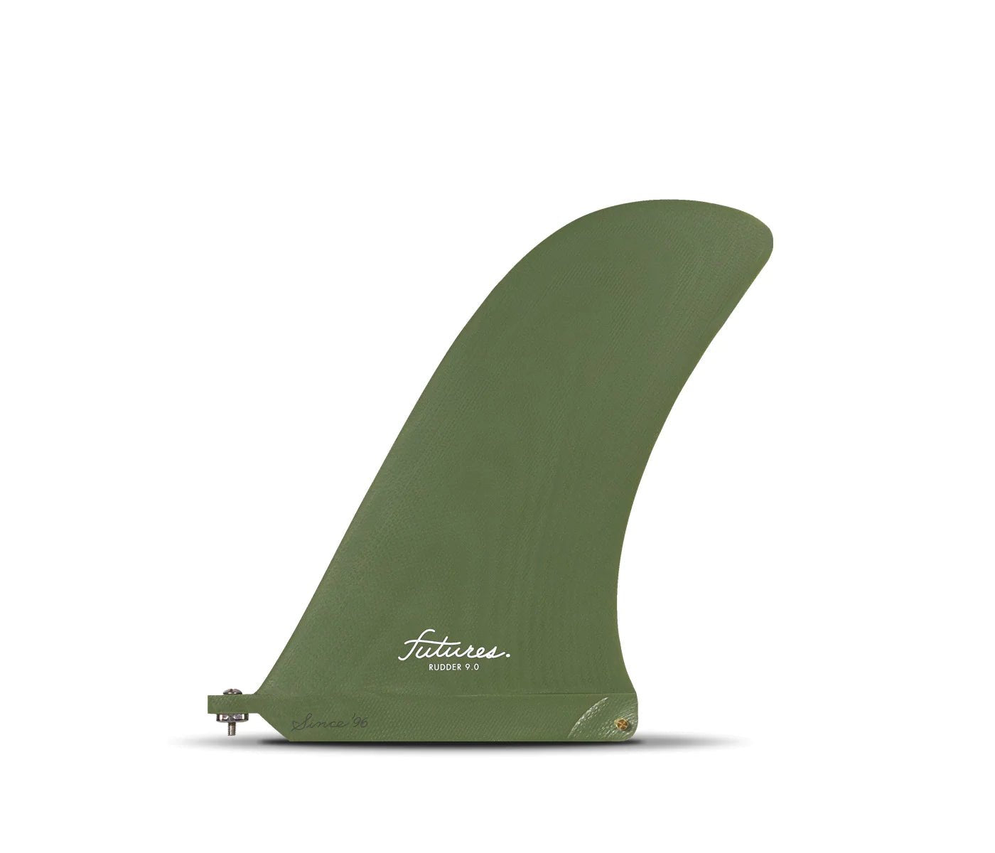 Futures Rudder 9.0 Fiberglass Single Fin (Hunter Green) - KS Boardriders Surf Shop