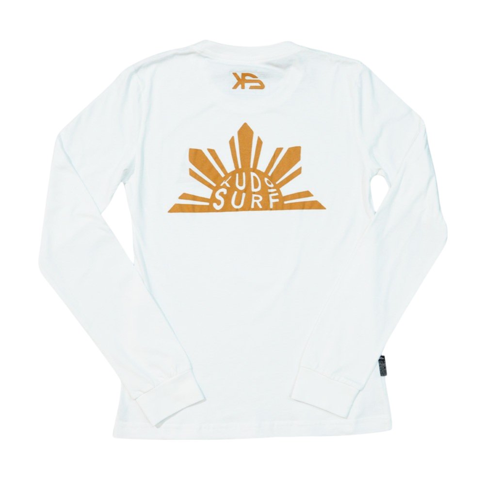 KS Rise Womens L/S Tee (White) - KS Boardriders Surf Shop
