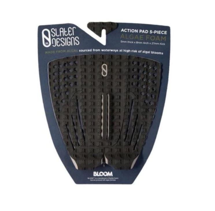 Slater Designs Action 5 Piece Arch Traction Pad - Black/Grey - KS Boardriders Surf Shop