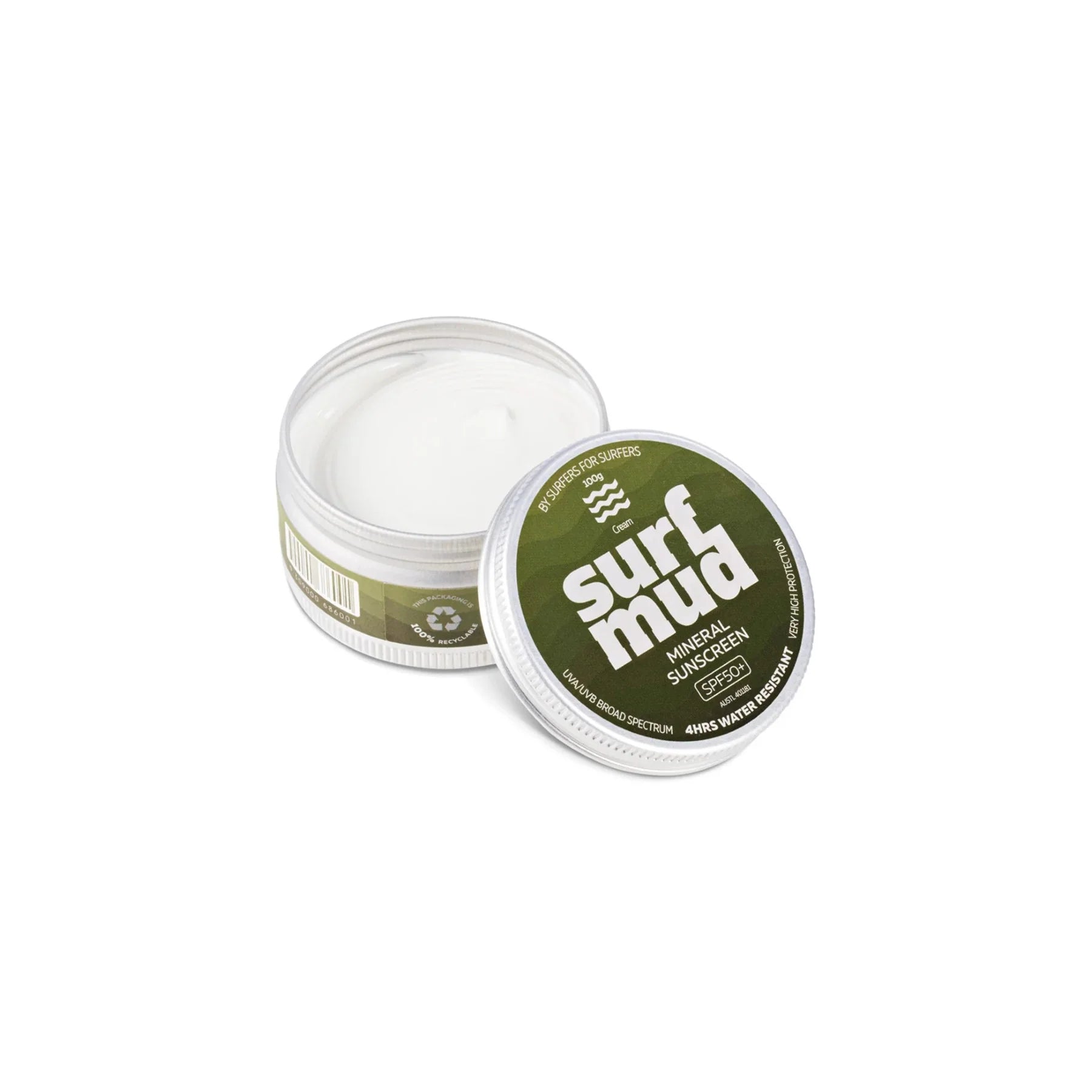 Surf Mud Mineral Sunscreen SPF50+ 100g - KS Boardriders Surf Shop