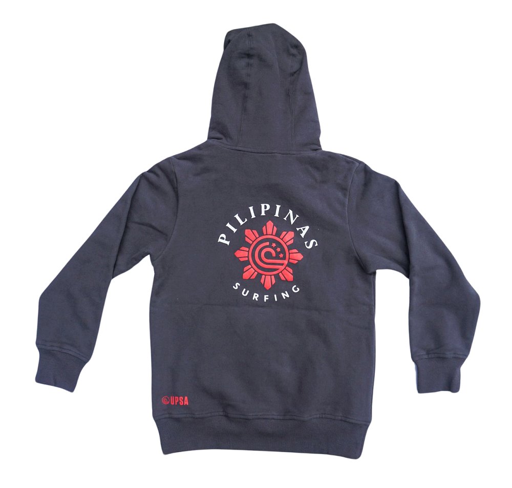 UPSA Pilipinas Surfing Pride Kid's Hoodie Jacket (Black) - KS Boardriders Surf Shop