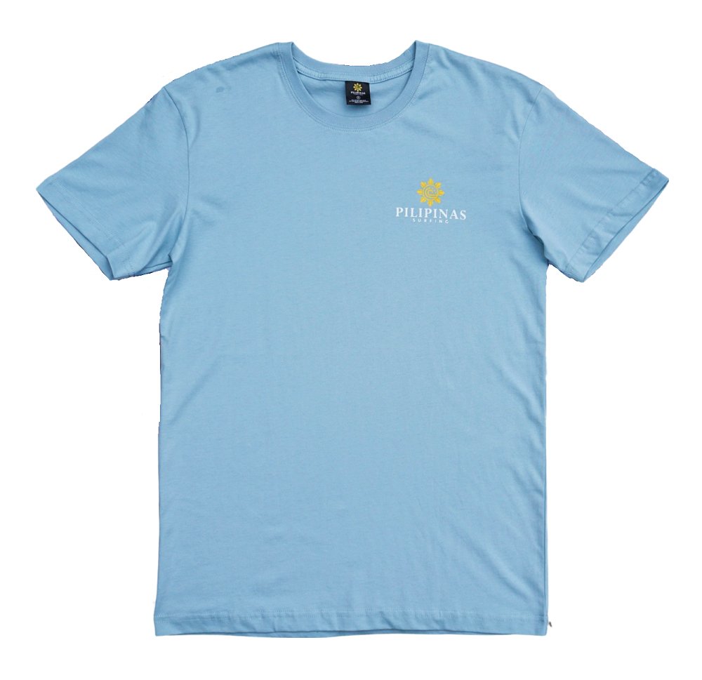 UPSA Pilipinas Surfing Range Men's Tee (Cotton Wash Sky Blue) - KS Boardriders Surf Shop