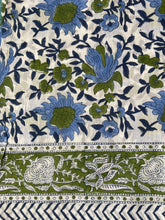 Load image into Gallery viewer, Coral Sunset Sarongs Full Flower - Blue Green