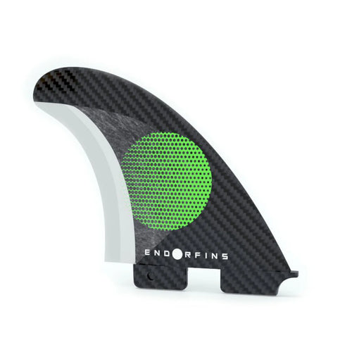 Slater Design KS1 3 Fin Small 2 Tab (Black/Green)