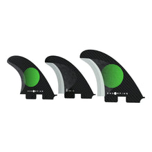 Load image into Gallery viewer, Slater Design KS1 3 Fin Small 2 Tab (Black/Green)
