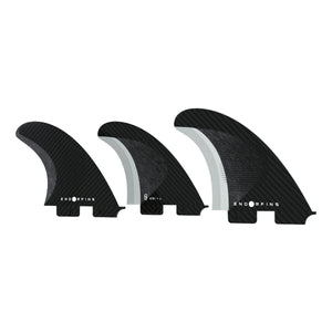 Slater Design KS1 3 Fin 2 Tab Large (Black/Black)