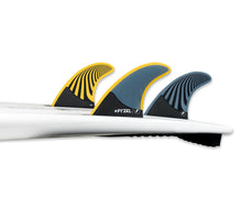Load image into Gallery viewer, Futures Pyzel Large HC Thruster (Blue/Yellow)