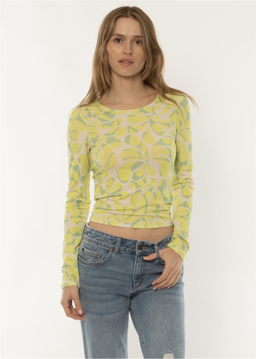 Skyscape Ls Knit (Palm Lime)