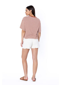 Emma Wood Knit Ss Top (Rust)