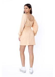 Cocoa Beach Knit Ls Dress - Shell