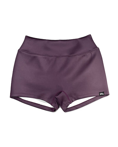 KS Women's Kailani Boyleg Bikini  Bottom- Plain Plum Purple - Front