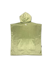 Load image into Gallery viewer, KS Kid&#39;s Hooded Towel Poncho - Seaweed Green - Back