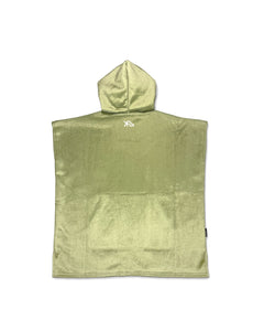 KS Kid's Hooded Towel Poncho - Seaweed Green - Back