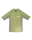 KS Kid's Lil Ripper Shortsleeve Rashie- Seaweed Green - Front