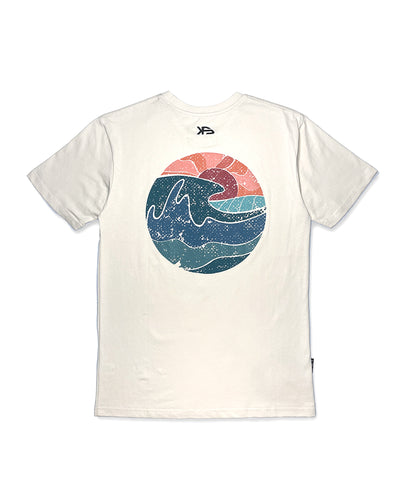 KS Men's Big Swells  Graphic Shirt - Cream - Back