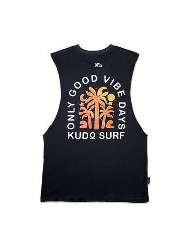KS Men's Good Daze Muscle Shirt - Charcoal Gray - Back